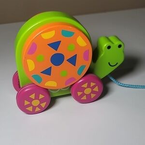 3/$30 IMAGINARIUM DISCOVERY Colourful Wooden Pull Toy Snail Turtle